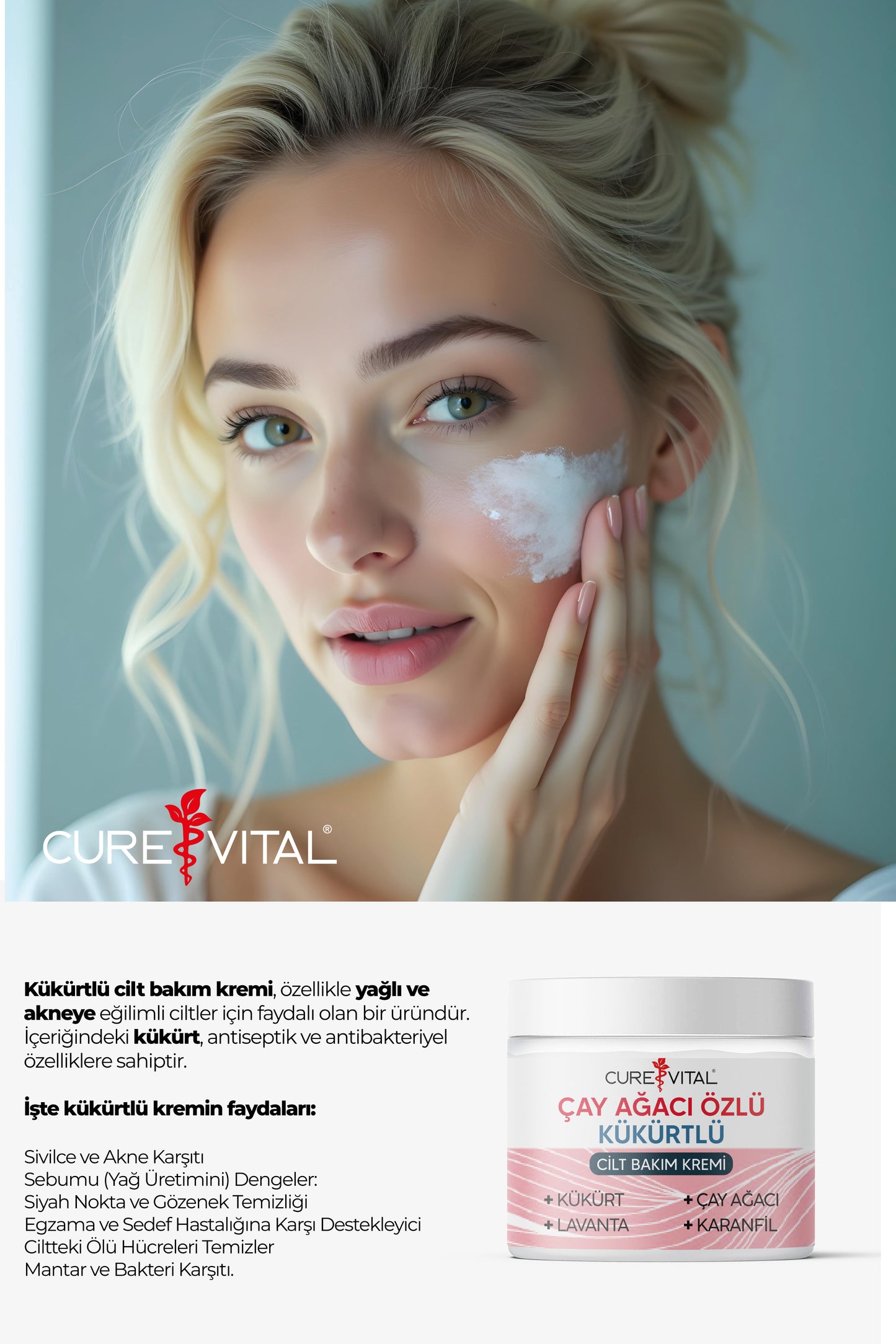 Çay Ağacı Özlü Kükürtlü Masaj Kremi 100 ml