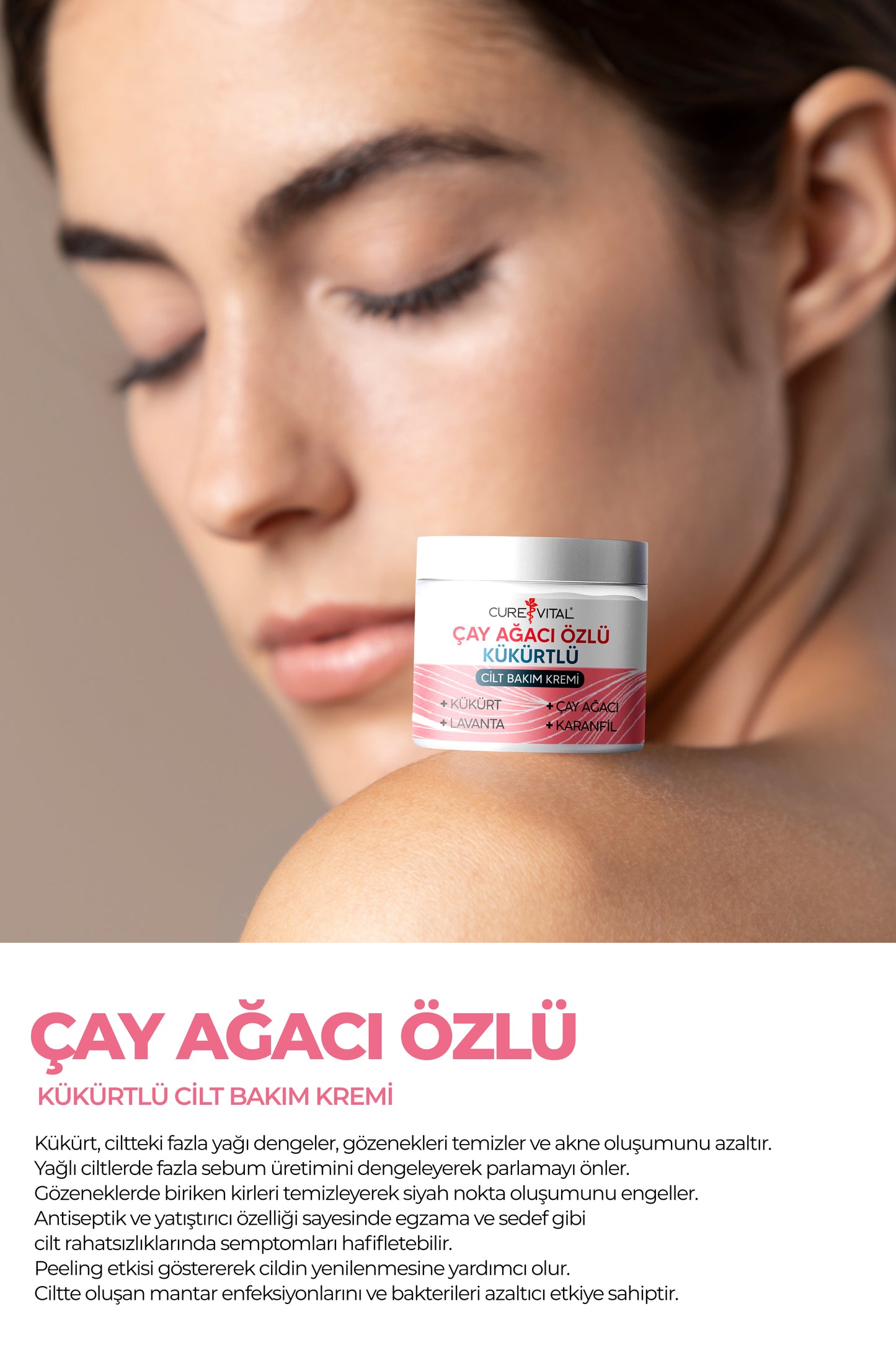 Çay Ağacı Özlü Kükürtlü Masaj Kremi 100 ml