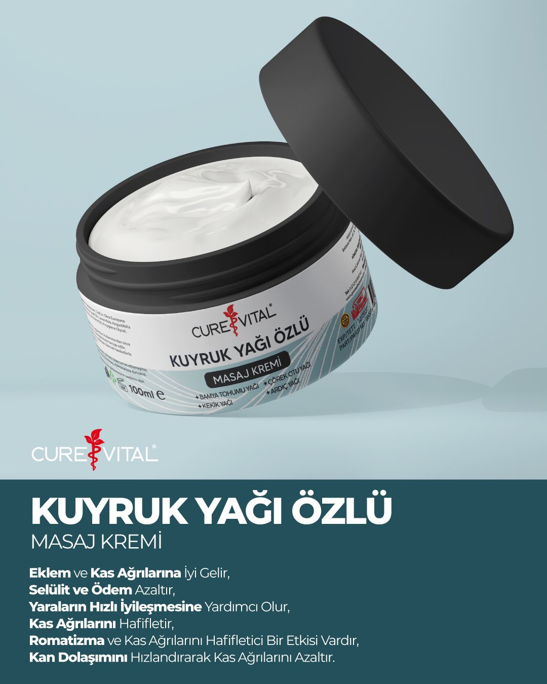 Kuyruk Yağı Özlü Masaj Kremi 100 ml