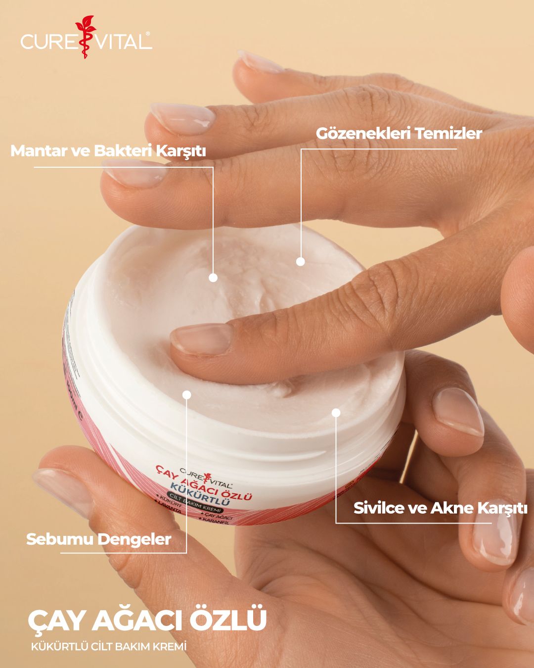 Çay Ağacı Özlü Kükürtlü Masaj Kremi 100 ml